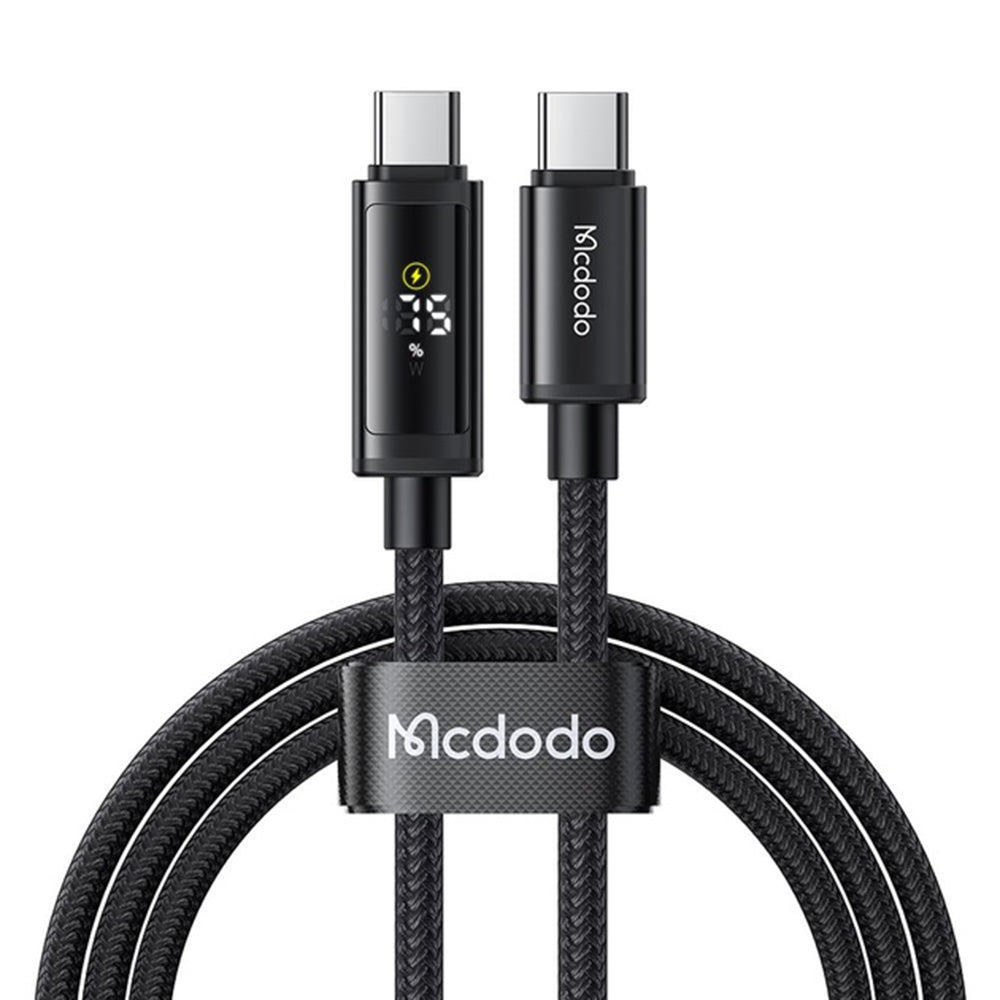 Datový a nabíjecí kabel USB-C - USB-C McDodo CA-8000 Display, 100W, 1.2m, Černý