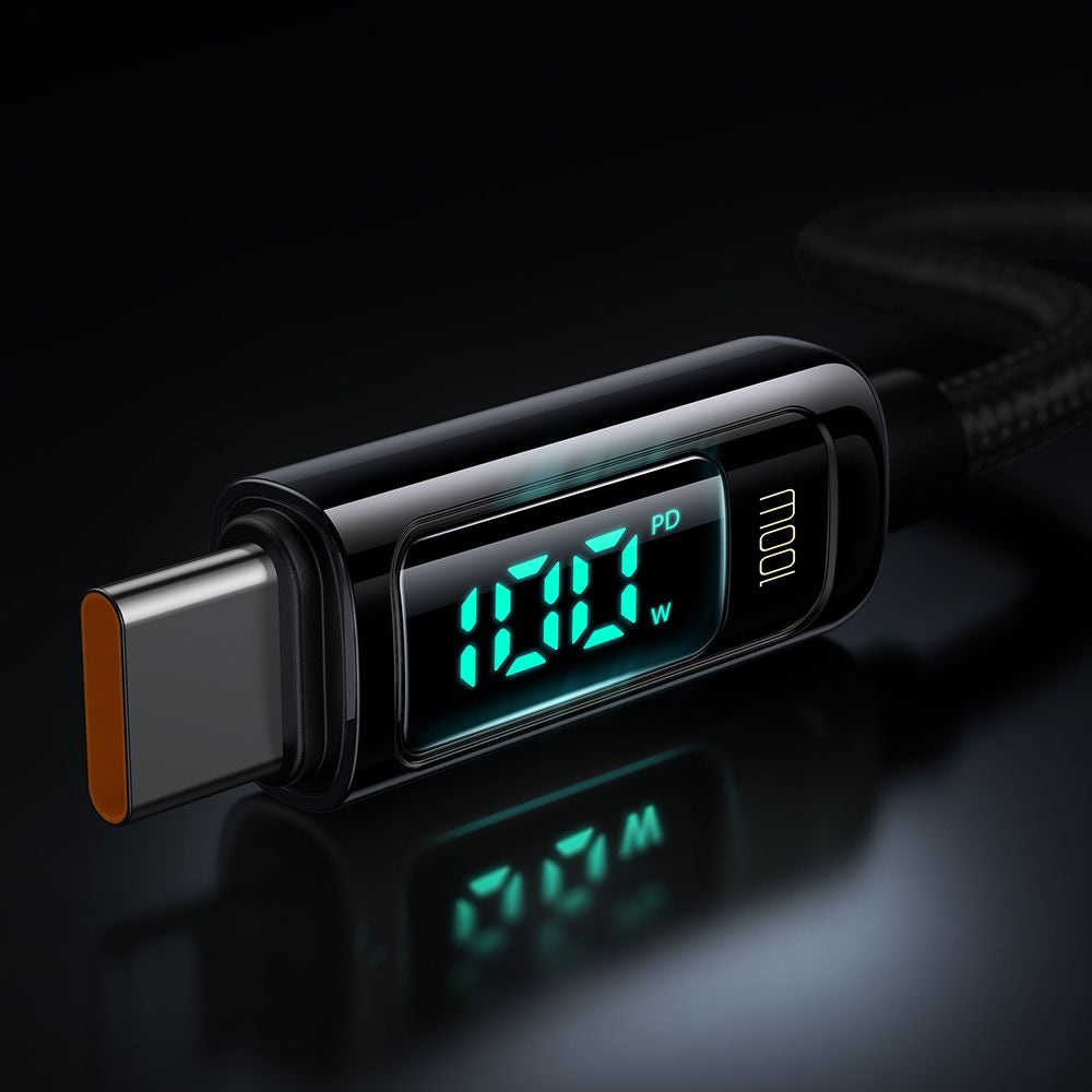 Datový a nabíjecí kabel USB-C - USB-C McDodo CA-8820 Display, 100W, 1.2m, černý