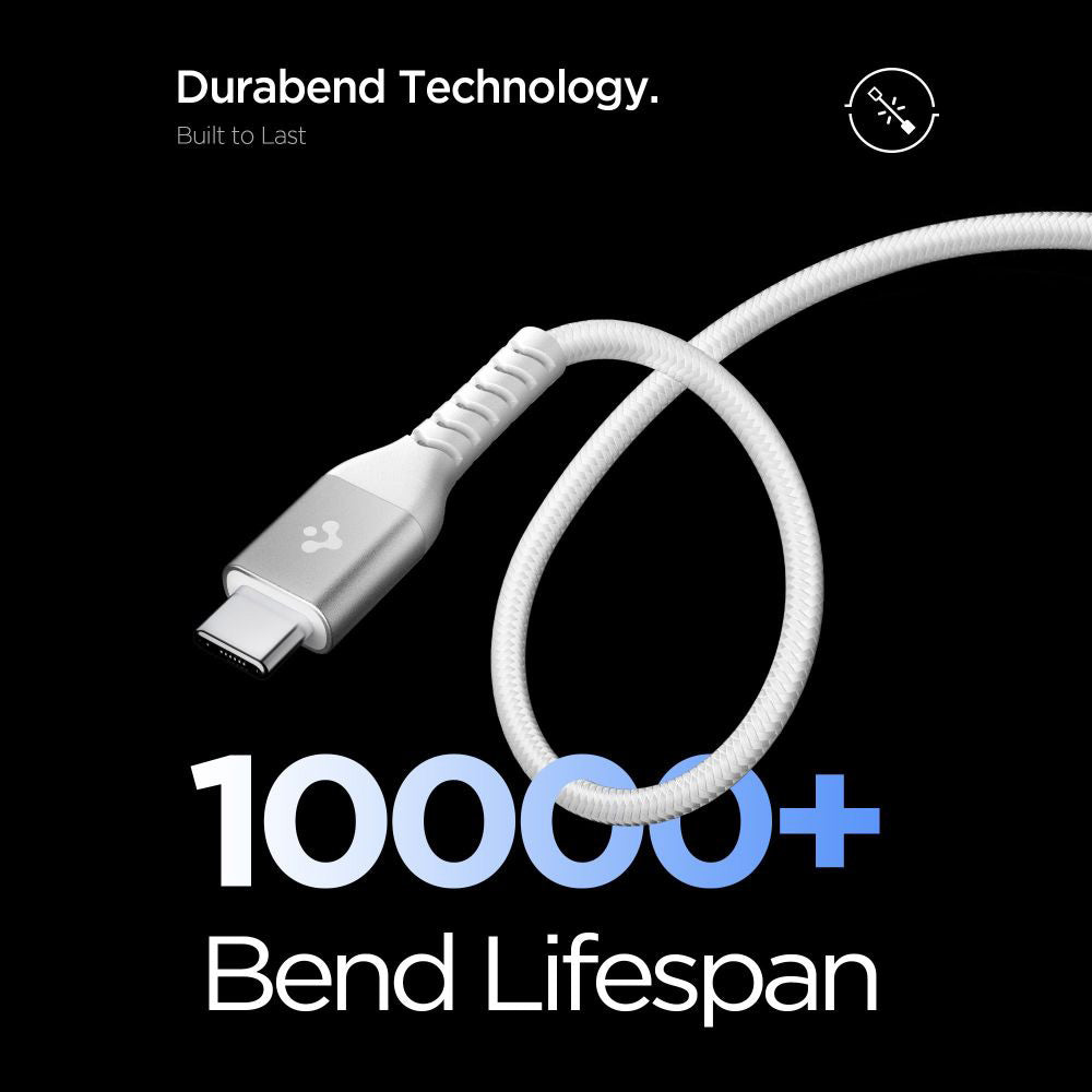 Kabel pro data a nabíjení USB-C - USB-C Spigen EB10010CCA, 100W, 1m, bílý ACA11102