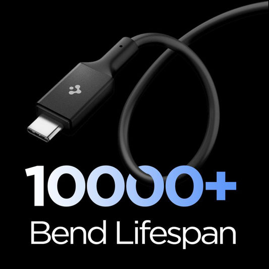 Datový a nabíjecí kabel USB-C - USB-C Spigen EB24012CC, 240W, 1.2m, černý
