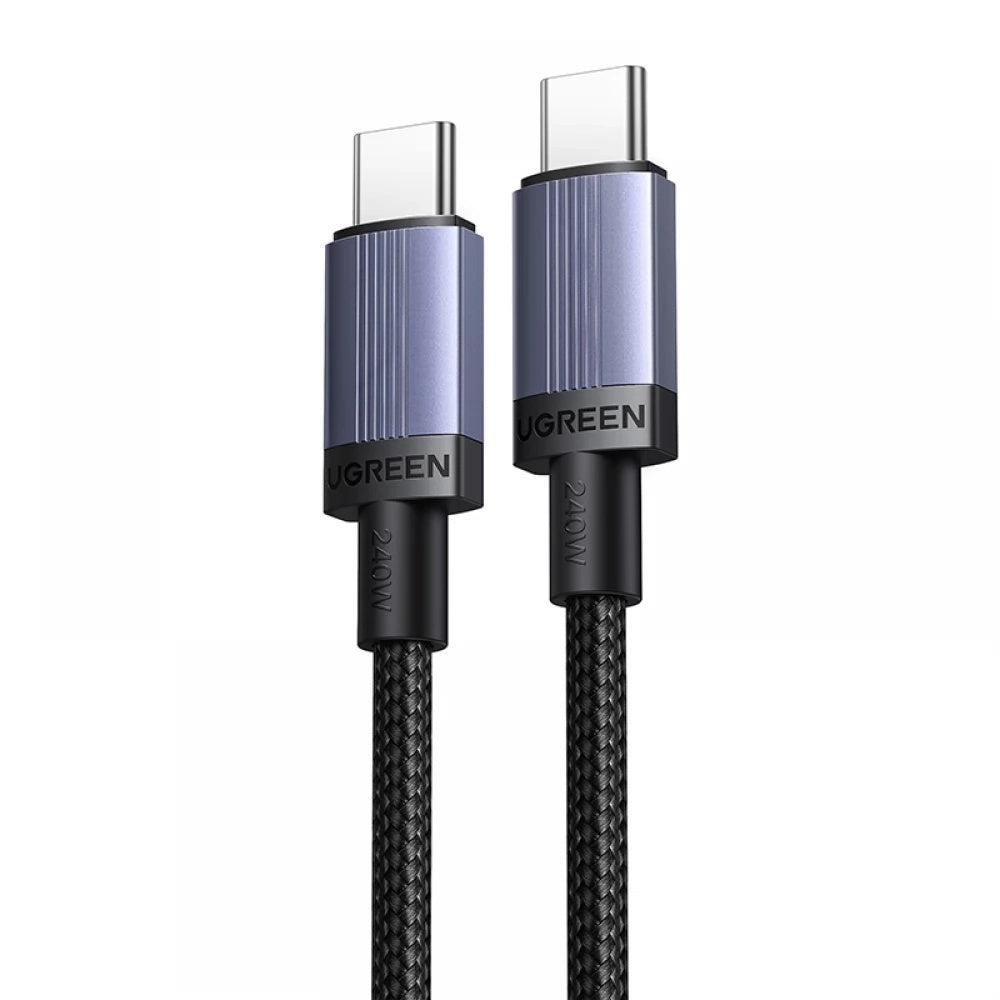Datový a nabíjecí kabel USB-C - USB-C UGREEN L532, 240W, 0.5m, šedý