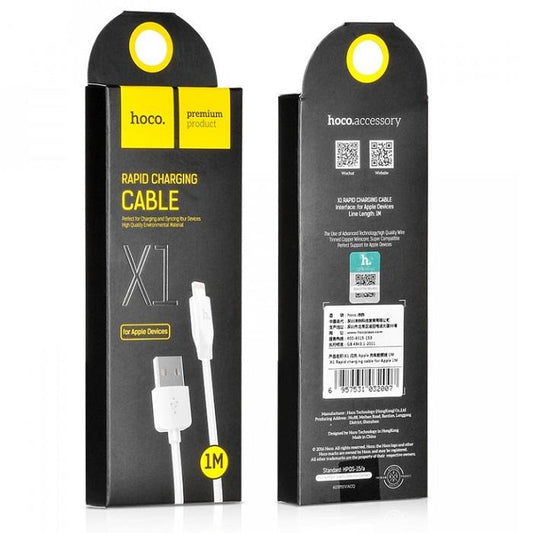 Datový a nabíjecí kabel USB-A - Lightning HOCO Rapid X1, 18 W, 1 m, bílý