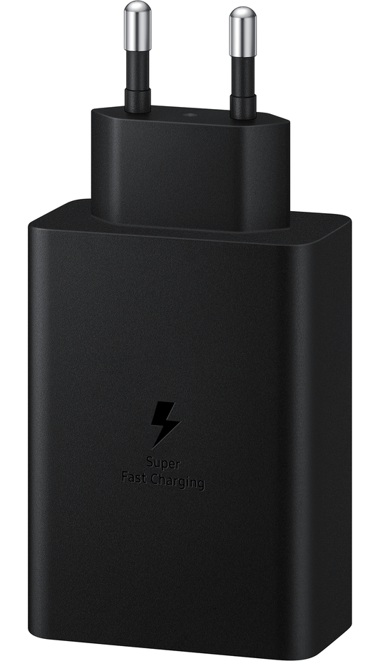 Síťová nabíječka Samsung Trio, 65 W, 3,5 A, 1 x USB-A - 2 x USB-C, černá EP-T6530NBEGEU