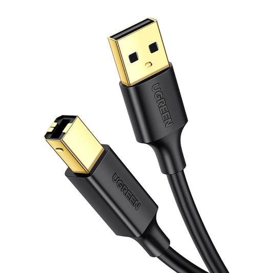 Tiskový kabel UGREEN US135, USB-A - USB-B, 1m, černý
