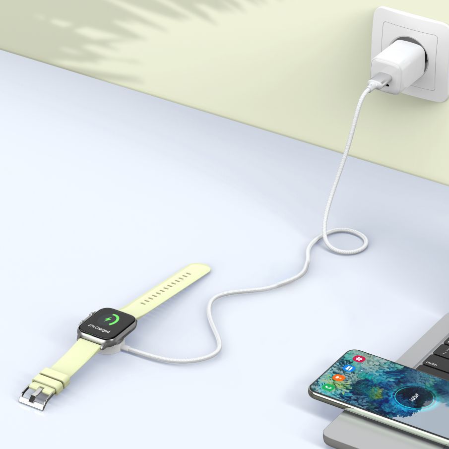 Bezdrátová nabíječka Tech-Protect MC02 Ultraboost pro Apple Watch Series, USB-A, Bílá