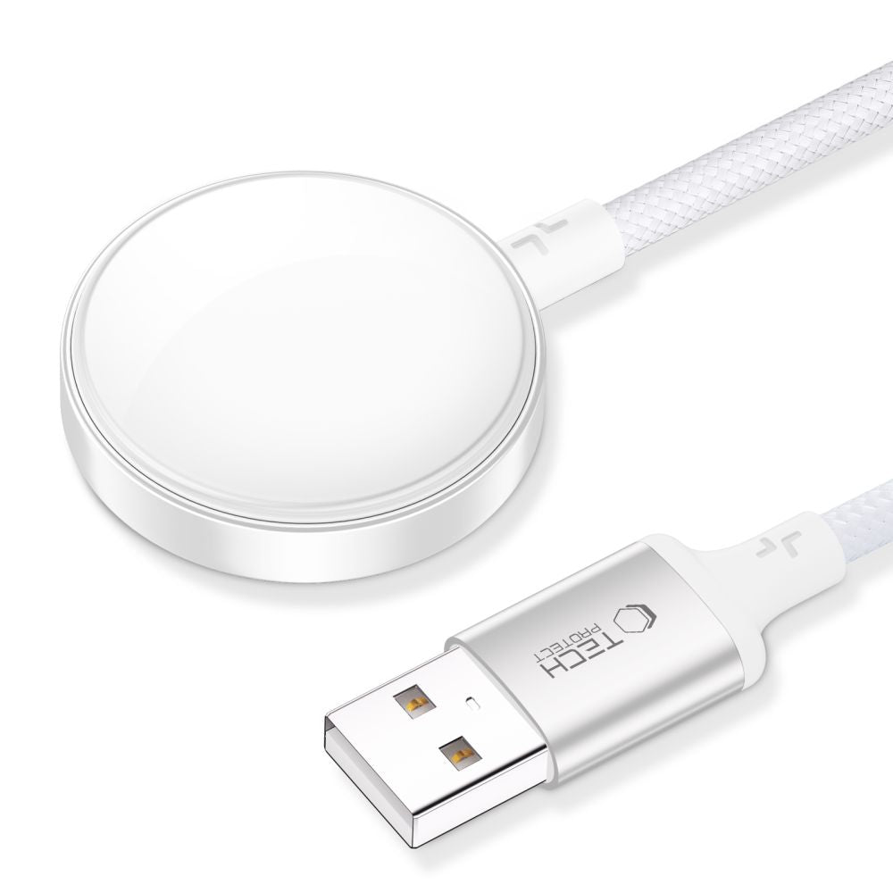 Bezdrátová nabíječka Tech-Protect MC02 Ultraboost pro Apple Watch Series, USB-A, Bílá