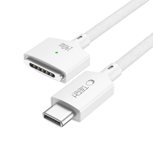 Nabíjecí kabel Tech-Protect MMC01 Ultraboost, USB-C - MagSafe 3, 140W, 2m, bílý