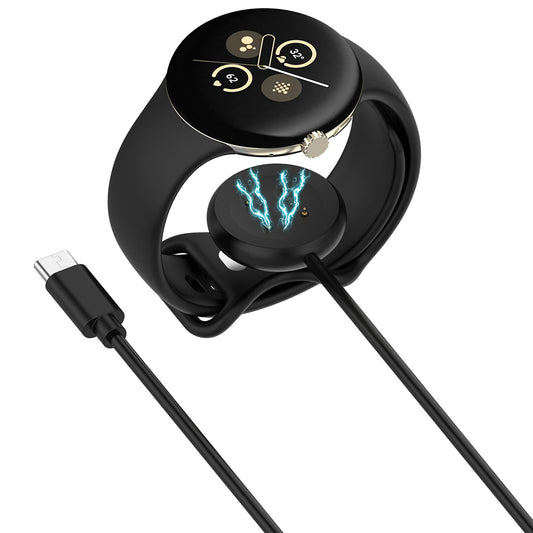 Nabíjecí kabel Techsuit THC5 pro Google Pixel Watch 3 45mm / Watch 3 41mm, USB-C, Černý