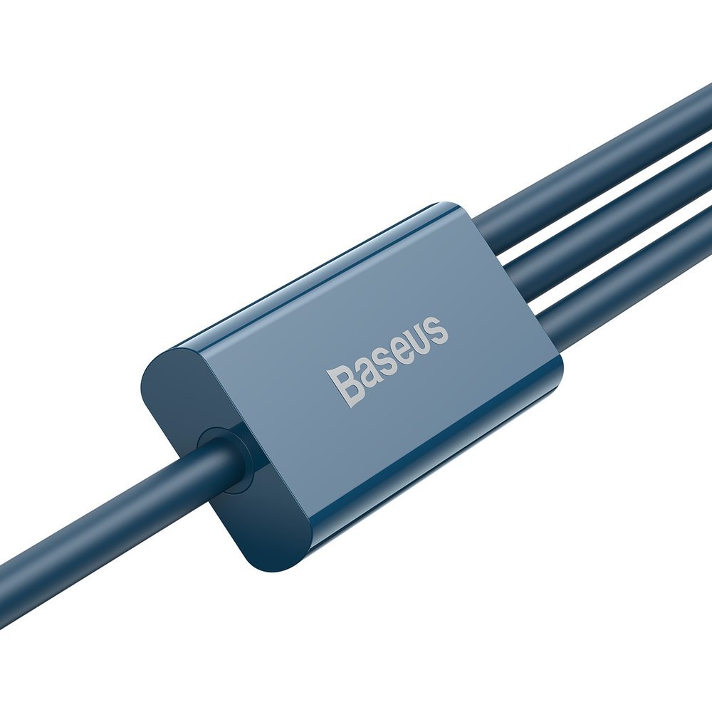 Nabíjecí kabel USB-A - Lightning / microUSB / USB-C Baseus Superior 3in1 Series, 20W, 1.5m, Modrý CAMLTYS-03