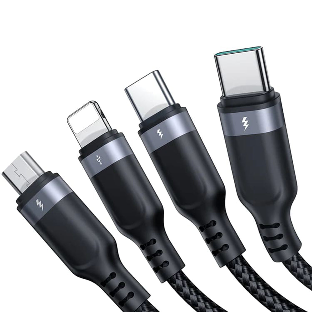 Nabíjecí kabel USB-A - Lightning / microUSB / 2 x USB-C Joyroom S-A18 4v1, 20W, 1.2m, Černý