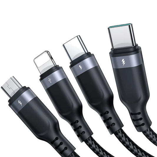 Nabíjecí kabel USB-A - Lightning / microUSB / 2 x USB-C Joyroom S-1T4018A18 4v1, 20W, 1,2 m, černý