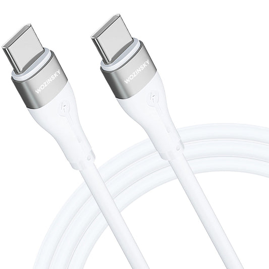 Nabíjecí kabel USB-C - USB-C WZK WSTCC2, 65W, 2m, bílý
