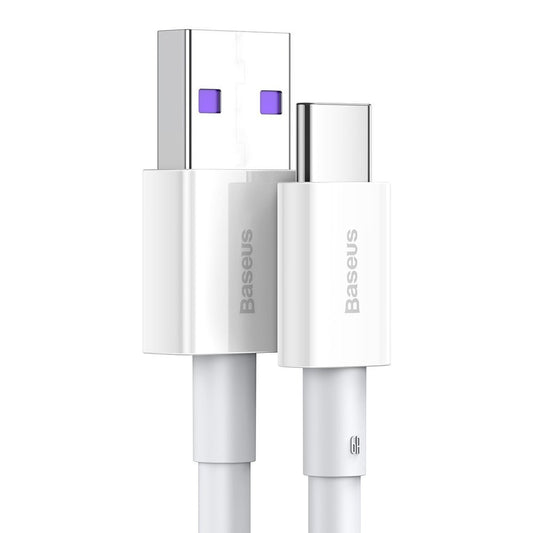 Datový a nabíjecí kabel USB-A - USB-C Baseus Superior Series, 66W, 1m, bílý CATYS-02