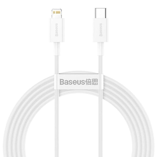 Datový a nabíjecí kabel USB-C - Lightning Baseus Superior Series, 20W, 2m, bílý CATLYS-C02