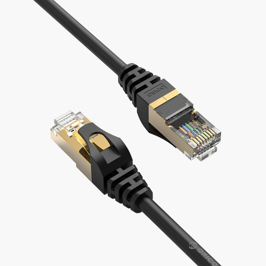 Síťový kabel Orico PUG-C7, UTP, Cat7, 1m, černý