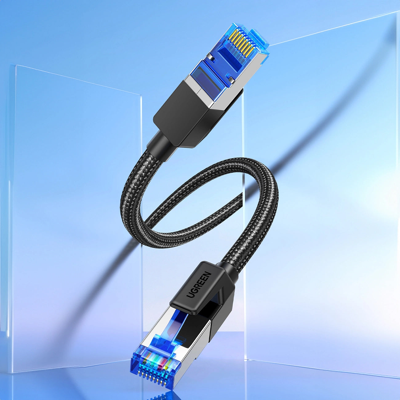 Síťový kabel UGREEN NW153, UTP, Cat8, 1.5m, černý