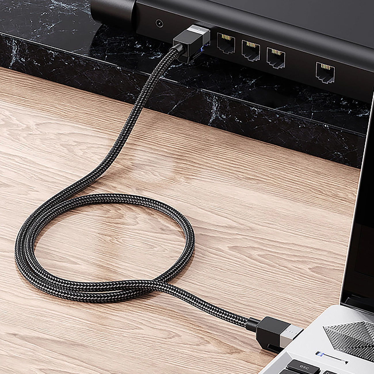 Síťový kabel UGREEN NW153, UTP, Cat8, 1.5m, černý