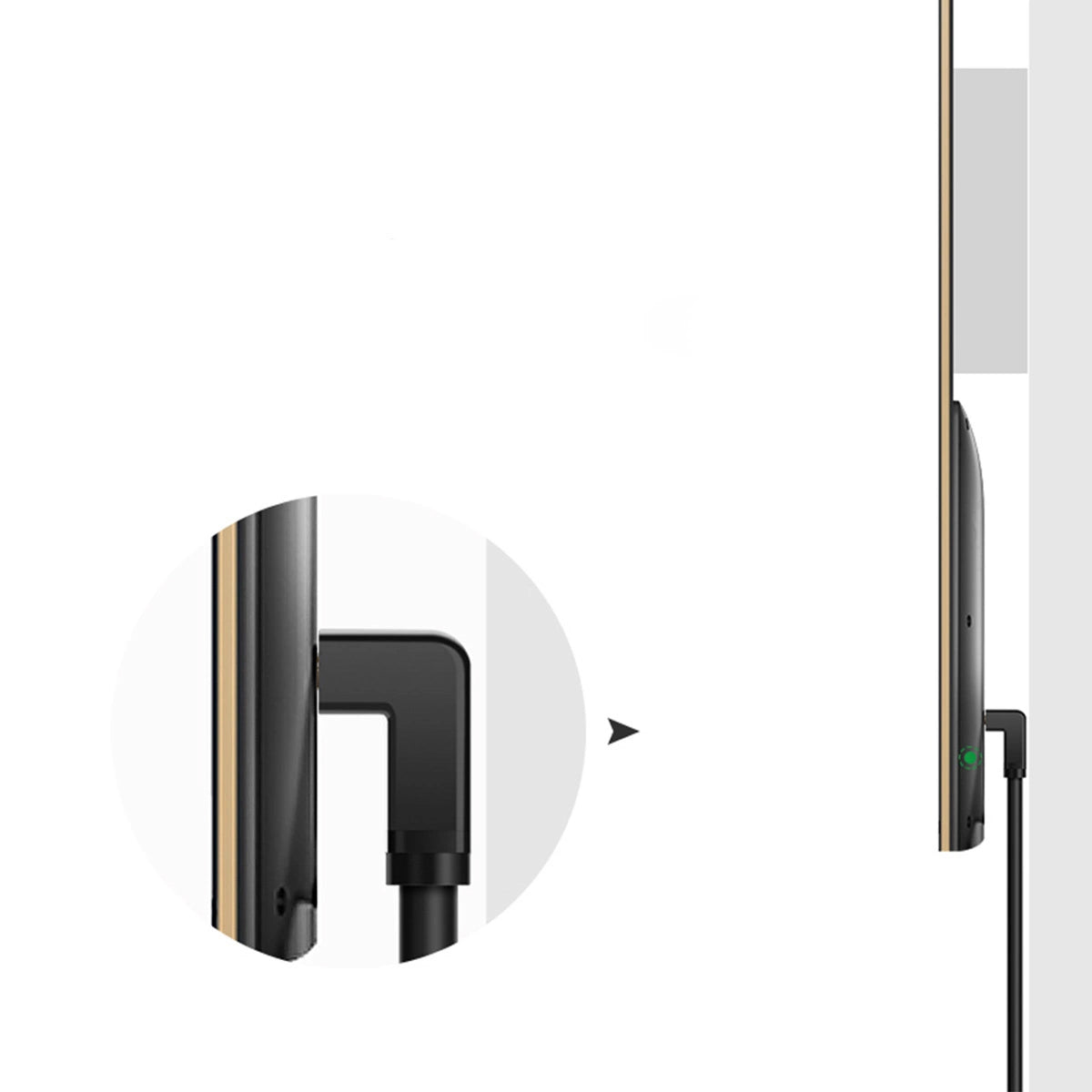 Video kabel UGREEN úhlový, HDMI - HDMI, 4K, 1m, černý