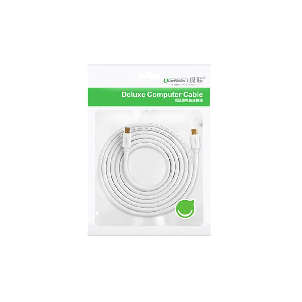 Video kabel UGREEN, MiniDisplayPort - MiniDisplayPort, 4K, 2m, Bílý