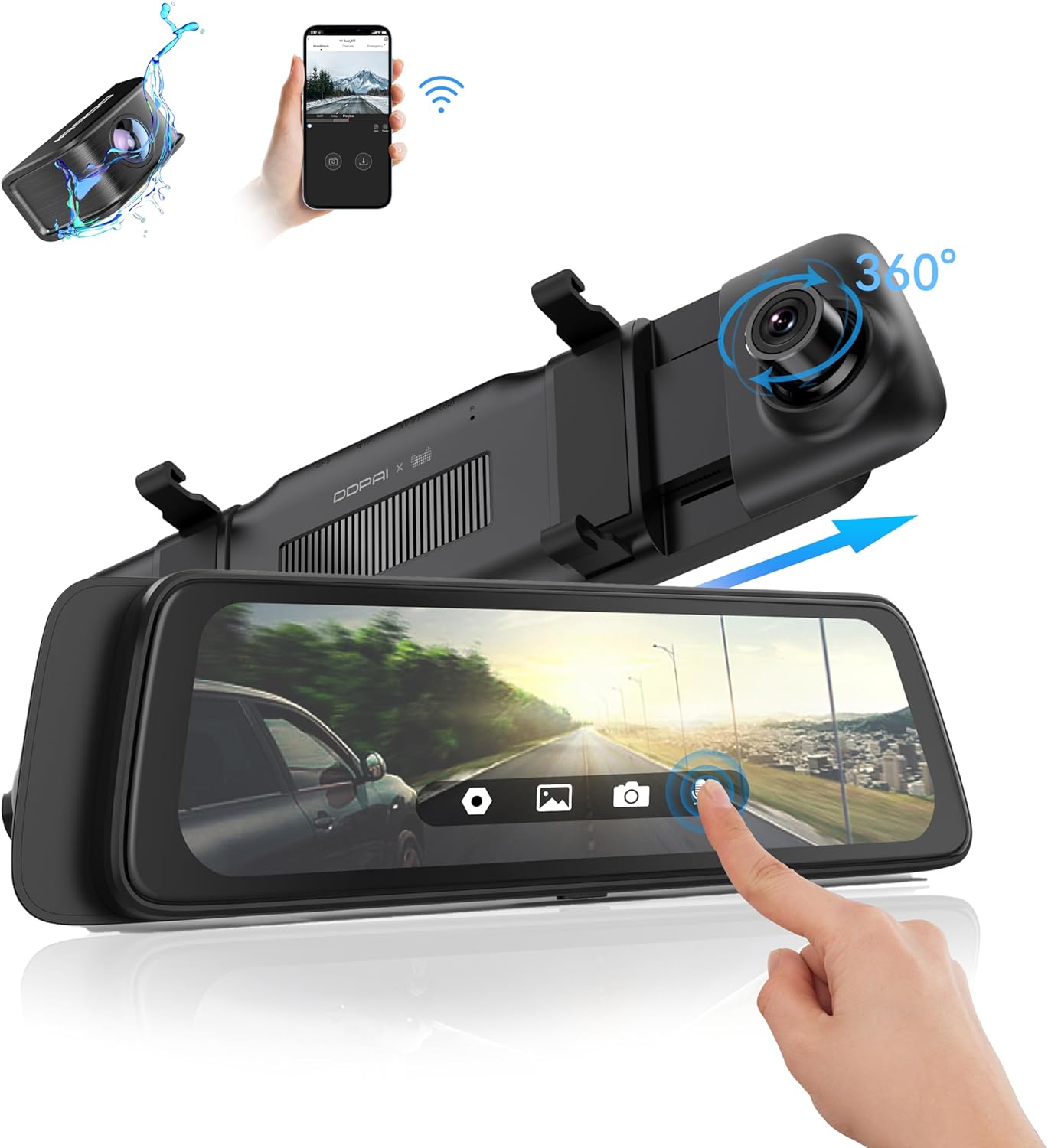 Auto kamera DDPAI mola E3, 2K, Wi-Fi