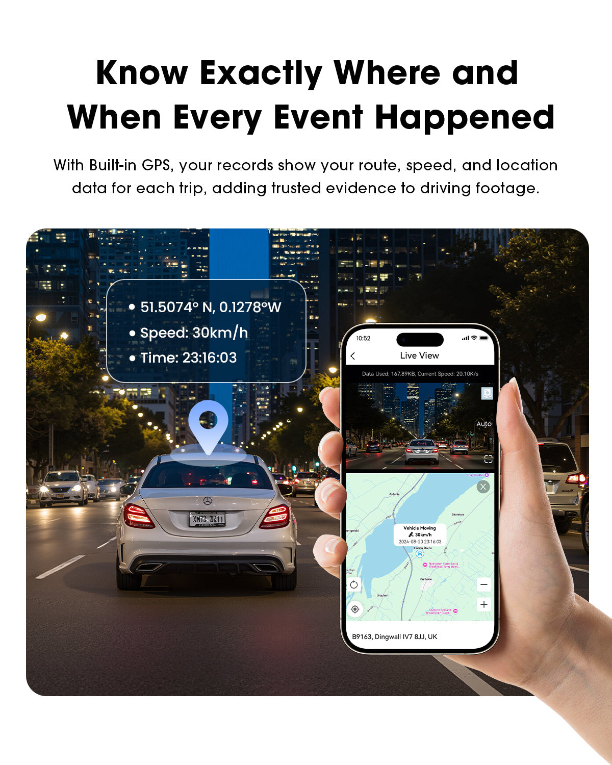 Přední a zadní kamera do auta DDPAI N5 Dual 2026, 4K, Wi-Fi, GPS, AI