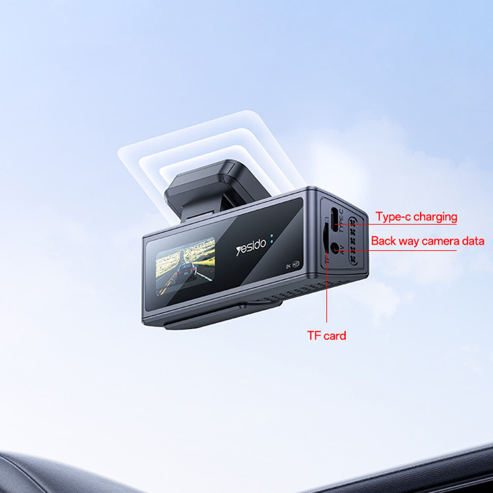 Auto kamera Yesido KM22, 1080P, Wi-Fi, Černá