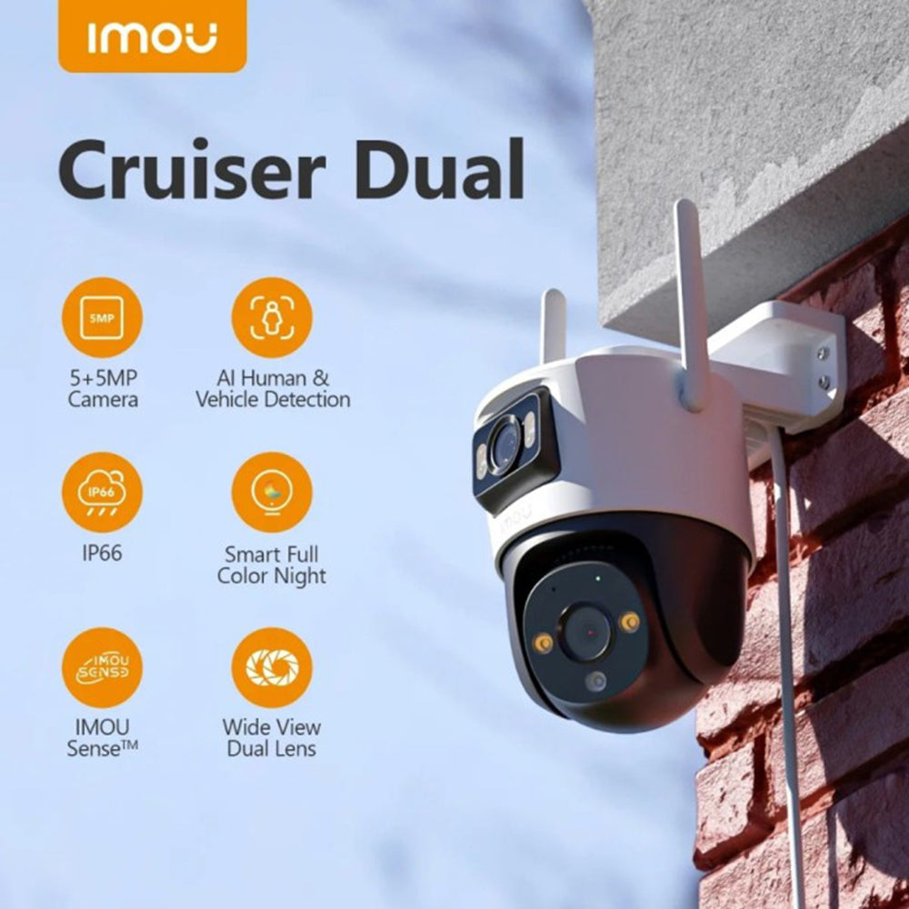 Imou Cruiser Dual bezpečnostní kamera, Wi-Fi, 2.8K + 2.8K, IP66, venkovní IPC-S7XP-10M0WED-0360B