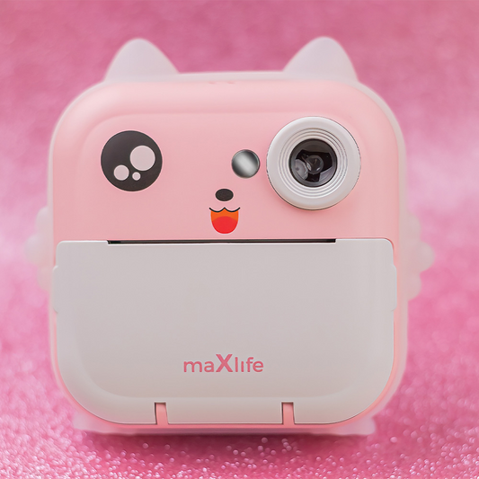 Digitální fotoaparát s tiskovou funkcí MaXlife MXPC-100 Kids, růžový
