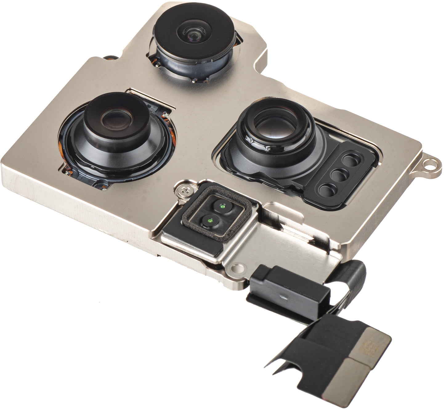 Zadní kamera Apple iPhone 16 Pro Max, s páskou