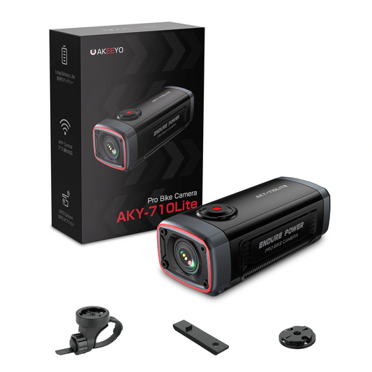 Sportovní kamera Akeeyo 710 Lite pro kolo / motocykl, 2K, Wi-Fi, černá