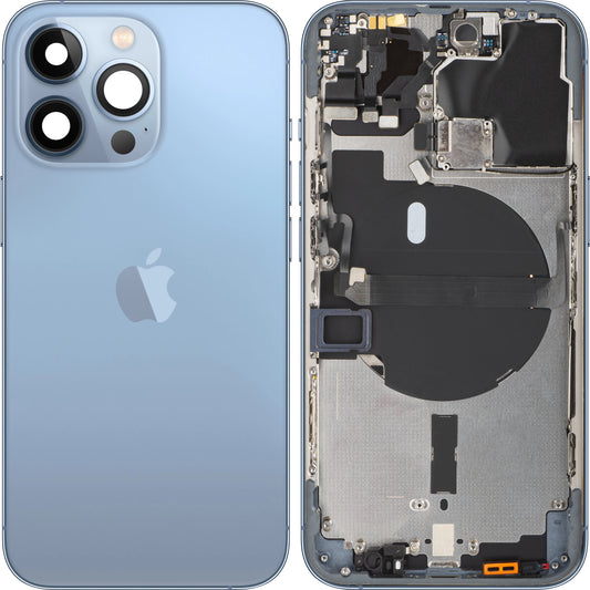Kryt baterie pro Apple iPhone 13 Pro, s polovičním pouzdrem, modrý (Sierra Blue), Swap