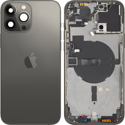 Kryt baterie pro Apple iPhone 13 Pro Max, s polovičním pouzdrem, černý (grafitový), Swap