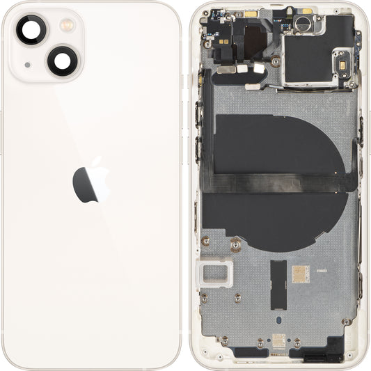 Kryt baterie pro Apple iPhone 13, s polovičním pouzdrem, bílý (Starlight), Swap
