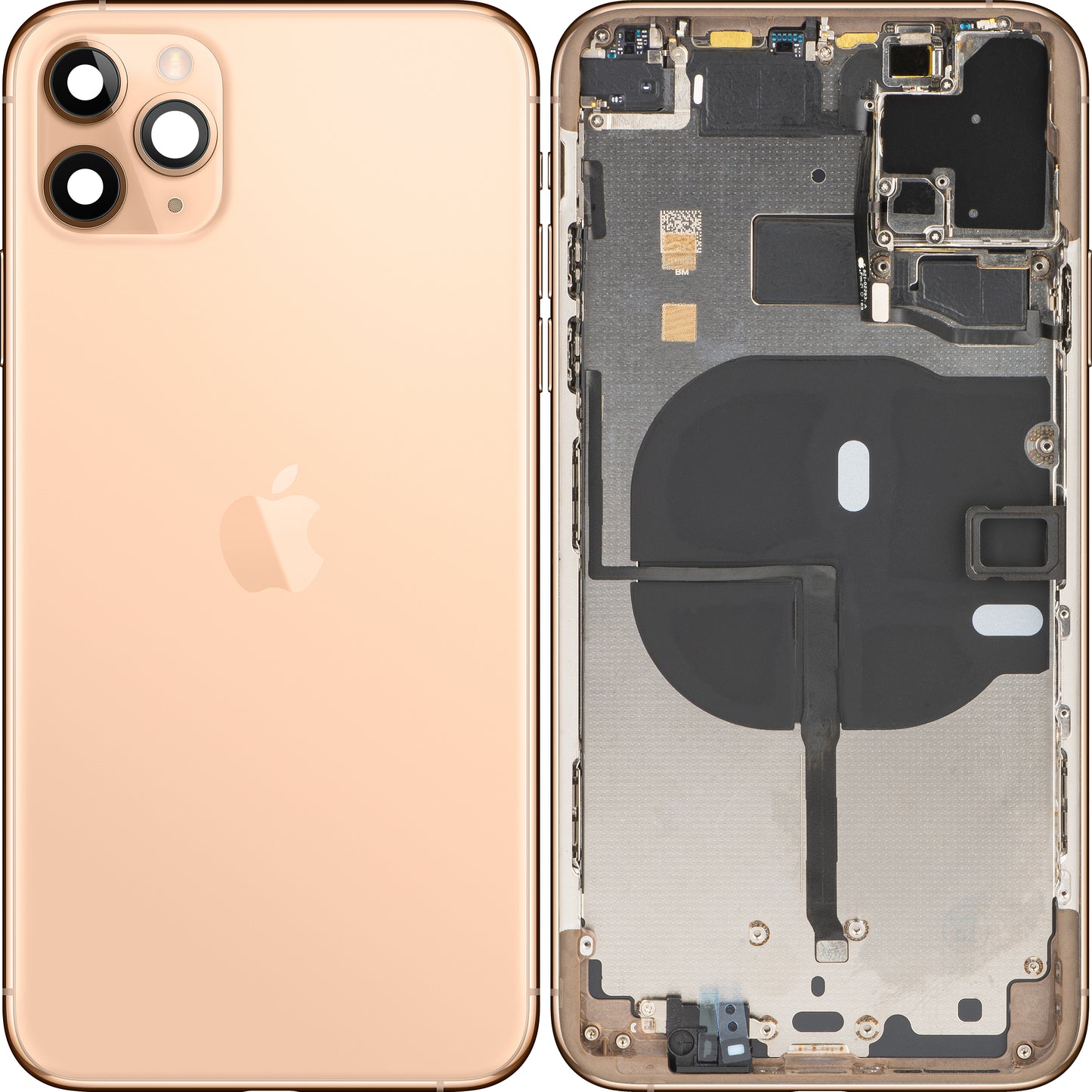 Apple iPhone 11 Pro Max Battery Cover, With Half Case, Gold, Swap