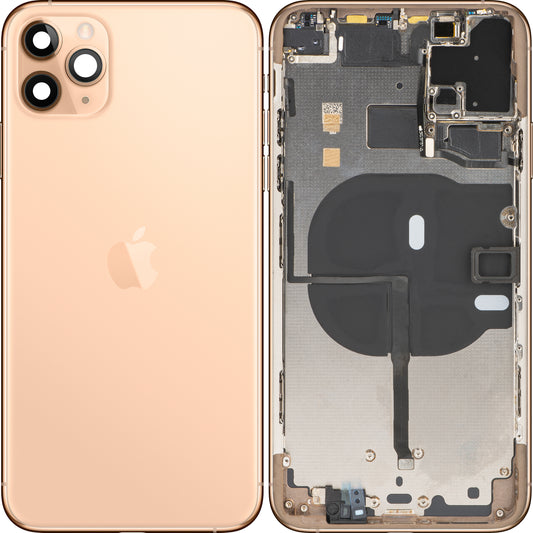 Kryt baterie pro Apple iPhone 11 Pro Max, s polovičním pouzdrem, zlatý, výměnný