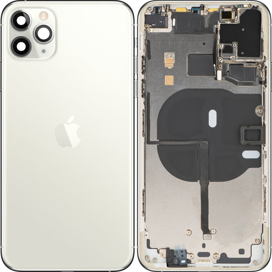 Kryt baterie pro Apple iPhone 11 Pro Max, se středovým pouzdrem, stříbrný, Swap