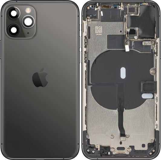 Kryt baterie pro Apple iPhone 11 Pro, se středovým pouzdrem, černý (vesmírně šedý), Swap