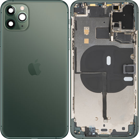 Kryt baterie pro Apple iPhone 11 Pro Max, s polovičním pouzdrem, půlnočně zelený, Swap