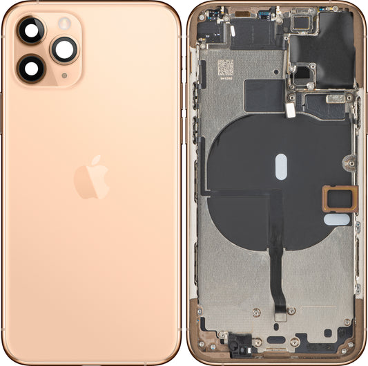 Kryt baterie pro Apple iPhone 11 Pro, s polovičním pouzdrem, matně zlatý, Swap