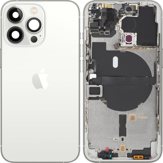 Kryt baterie pro Apple iPhone 13 Pro, se středovým pouzdrem, stříbrný, Swap