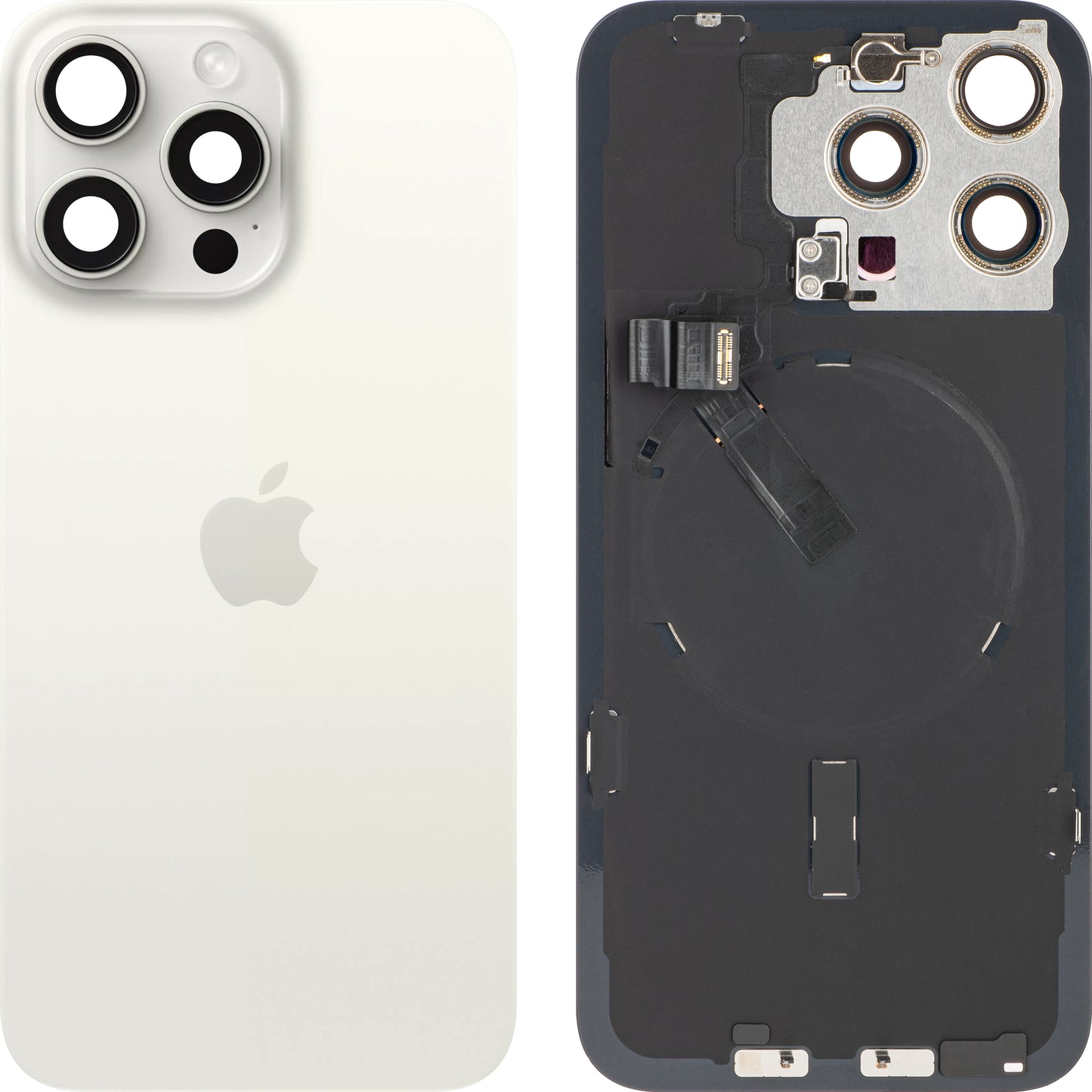 Kryt baterie Apple iPhone 15 Pro Max, Bílý (White Titanium), Swap