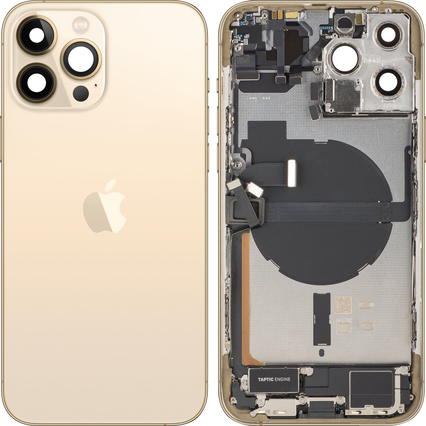 Kryt baterie Apple iPhone 13 Pro Max, s prostředním krytem, kompletní díly, zlatý, Swap
