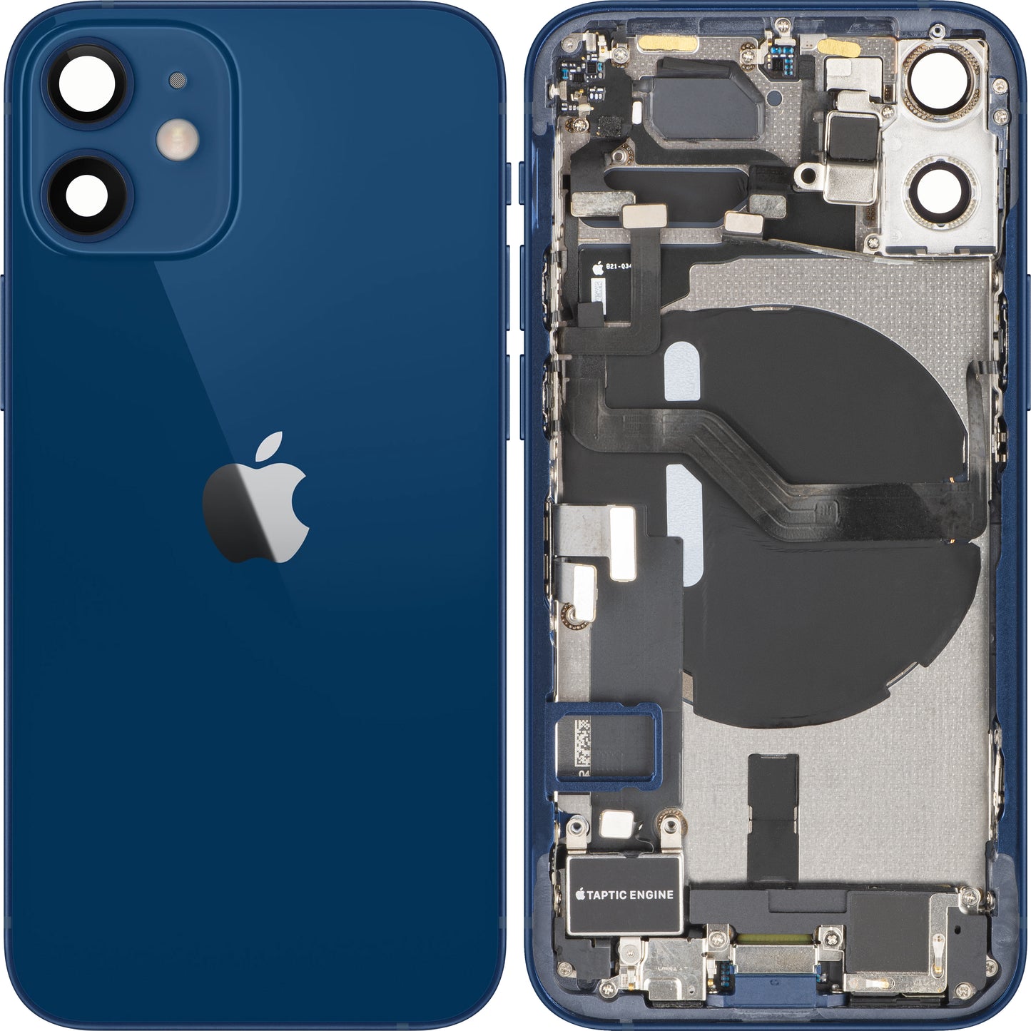 Kryt baterie Apple iPhone 12 mini, s prostředním rámečkem, kompletní díly, modrý, Swap