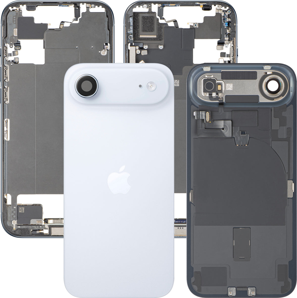 Zadní kryt baterie Apple iPhone 17 Air, se středním krytem, kompletní díly, modrý (Sky Blue), prémiová výměna