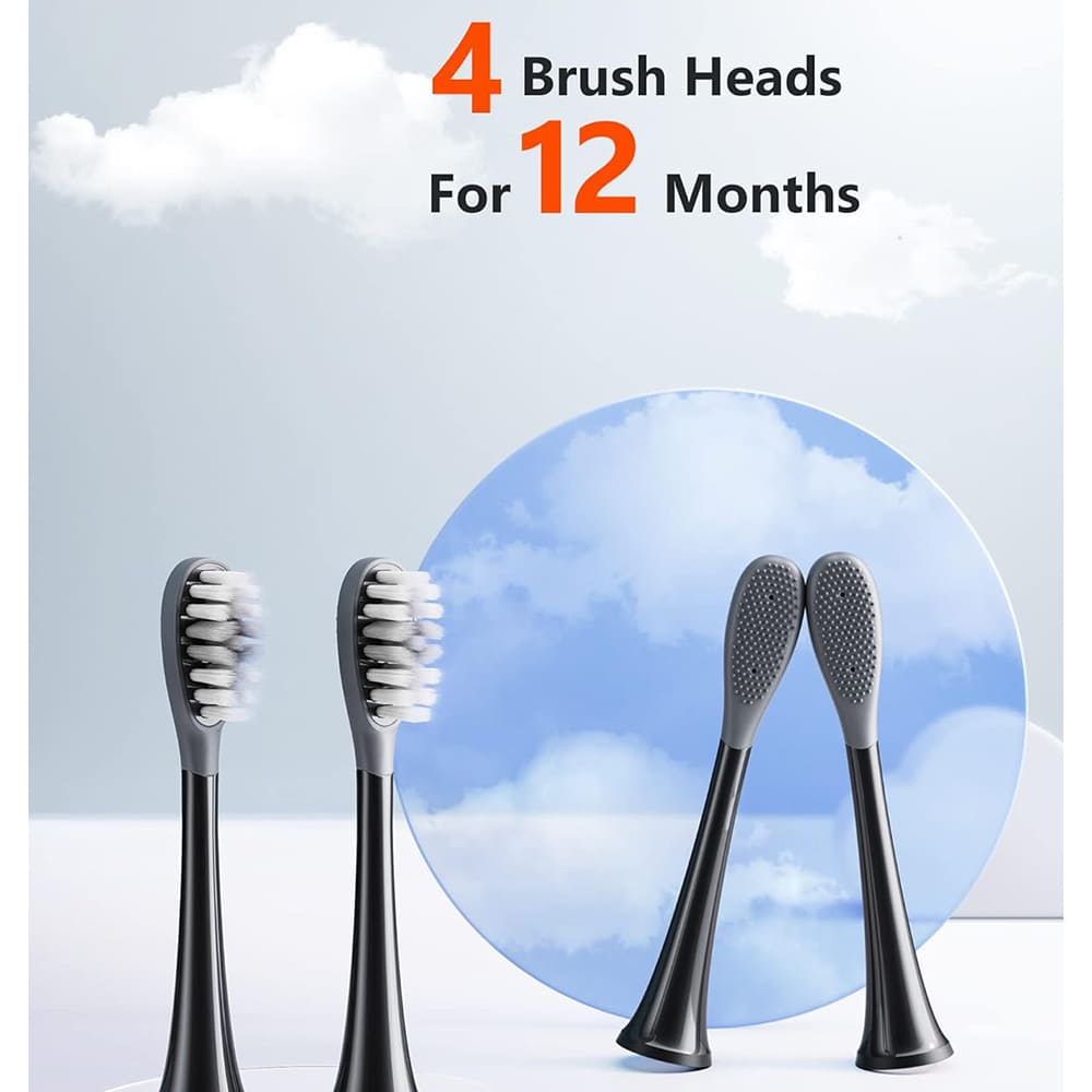 Náhradní hlavice Gum Care pro elektrický zubní kartáček Bitvae S2 / S3, sada 4 kusy, bílá