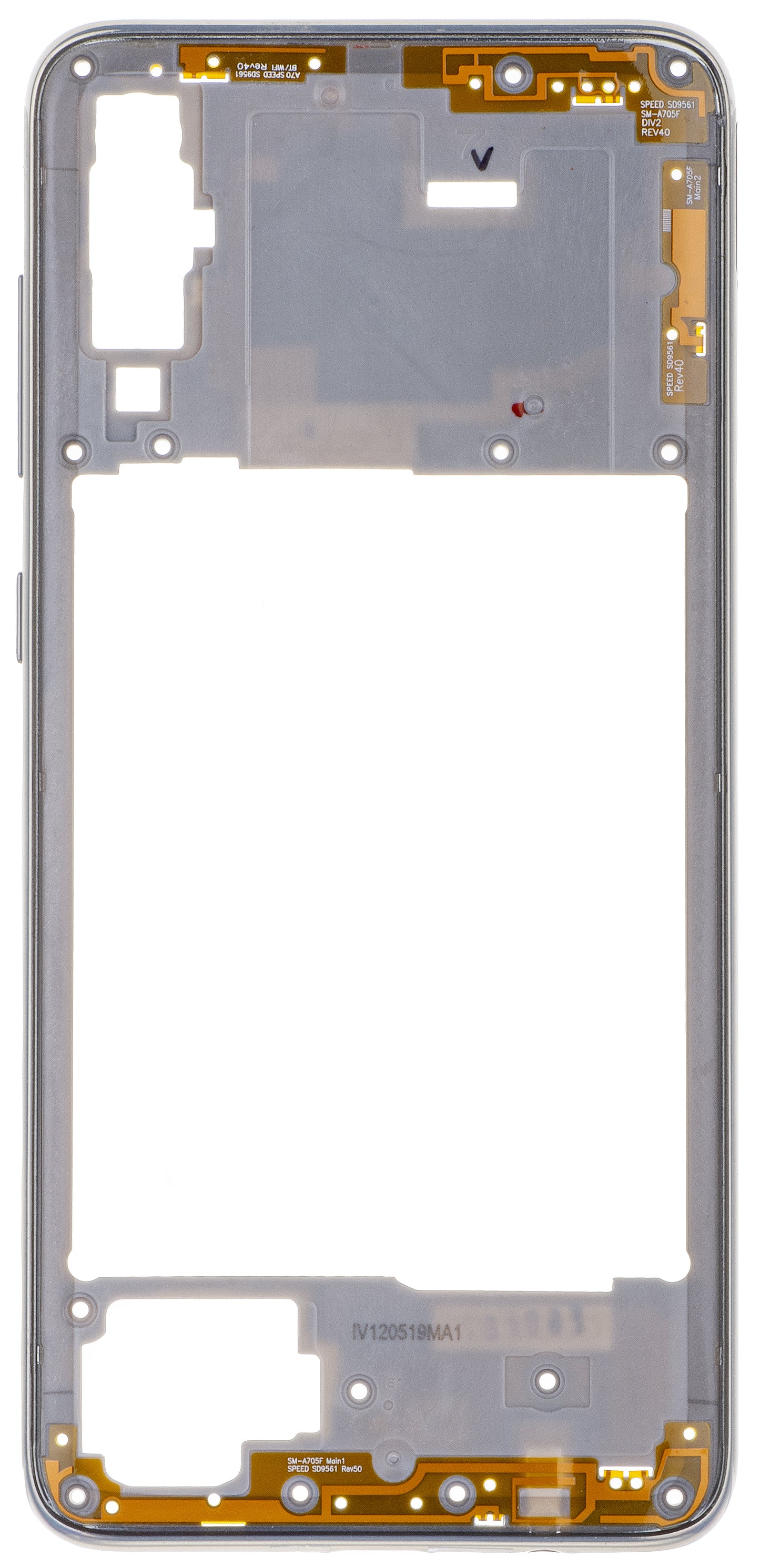 Middle Case Samsung Galaxy A70 A705, Silver