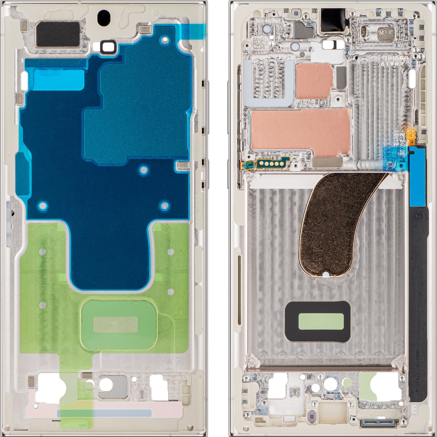 Pouzdro Mijloc Samsung Galaxy S23 Ultra S918, Crem, servisní balíček GH96-15833B