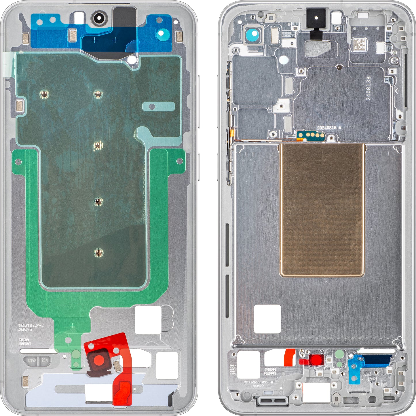 Middle Housing Samsung Galaxy S24 FE S721, Silver, Service Pack GH82-35851B