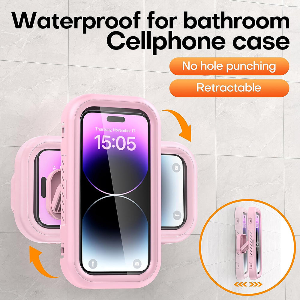 Nástěnné pouzdro s dotykovou membránou Techsuit LC-999 pro telefon, vodotěsné, bílé zlaté