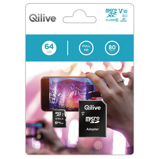 Paměťová karta microSDHC Qilive Android A1, 32Gb, Třída 10 / UHS-1 U3, S adaptérem EKMSDM32GHC10U3QL2